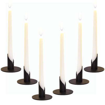 Candle holder 6 pieces, Candlelight Dinner candle holder, Ideal for stick candles for living room and bedroom decoration