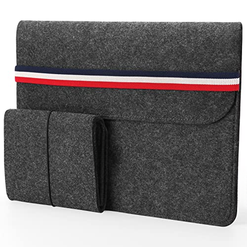 13.3 inch laptop bag, felt tablet bag with additional felt pocket and mouse pad, felt laptop briefcase, bag for 13" MacBook Air Pro, Dell, Lenovo, HP