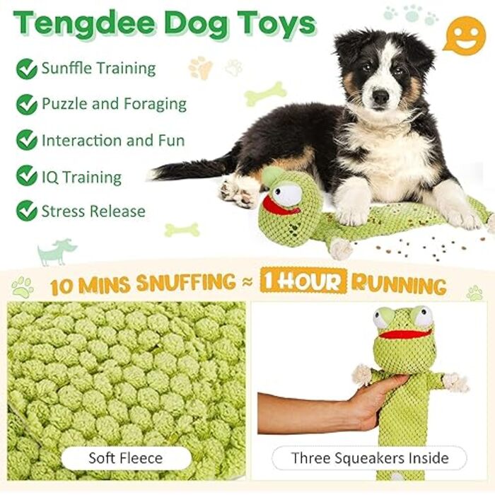 Intelligence Toy for Dogs, Squeaky Puppy Toy, Sniffing Toy Dog