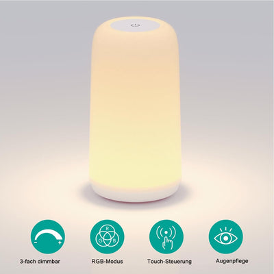 LED Bedside Lamp Touch Dimmable