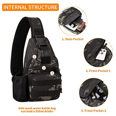 Tactical Chest Bag Military Shoulder Bag Tactical Chest Sling Pack Crossbody Bag