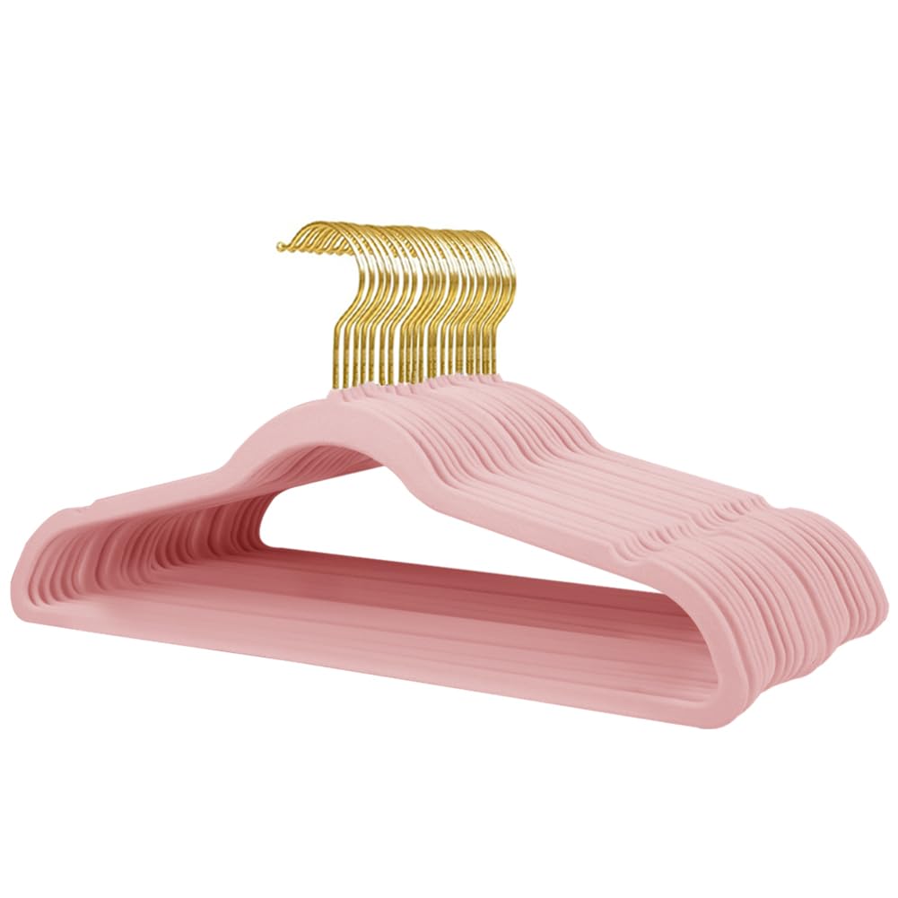 Velvet Hangers Non-slip Hangers with Shoulder Notches for Adults