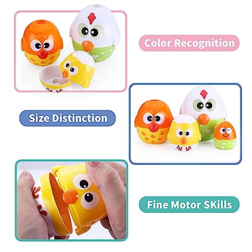 8 PCS egg stacking tower ，stacking game educational toy gift for babies