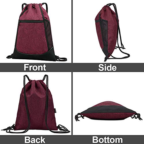 Tasche mit Kordelzug, wasserdicht, Oxford, Yoga-Tasche, Kordelzug, kleiner Rucksack mit Kordelzug, für Fitnessstudio, Schule, Schwimmen, Pool, Strand, Camping, Reisen