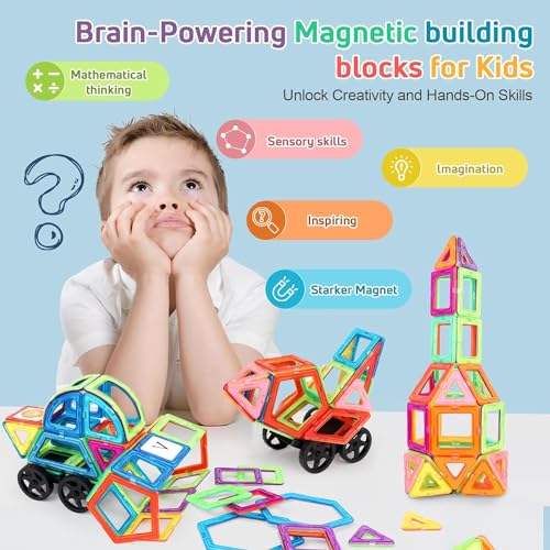 Magnetic building blocks 121 pieces magnetic building blocks magnets children magnetic toys for children