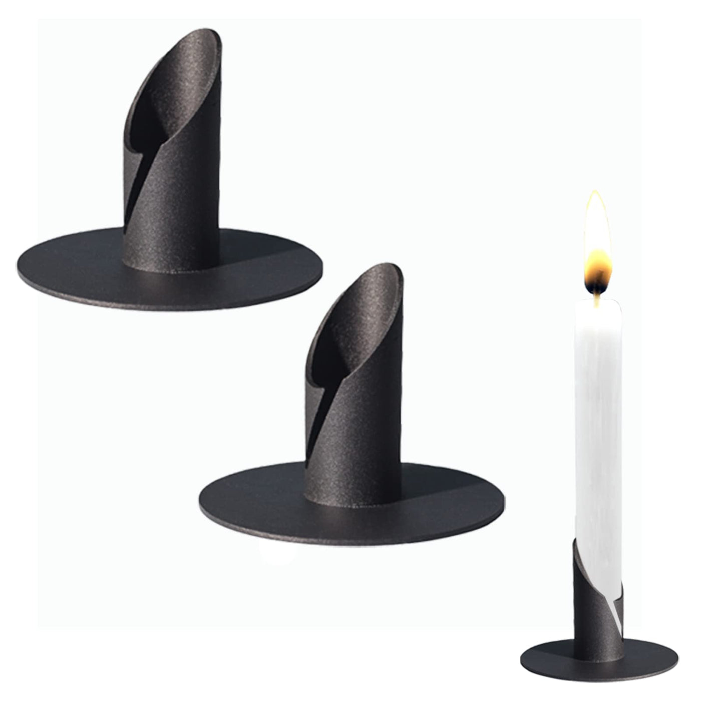 Candle holder 2 pieces, Candlelight Dinner candle holder, Ideal for stick candles for living room and bedroom decoration