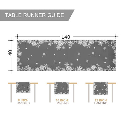 Christmas table runner modern Christmas table runner, snowflake table runner