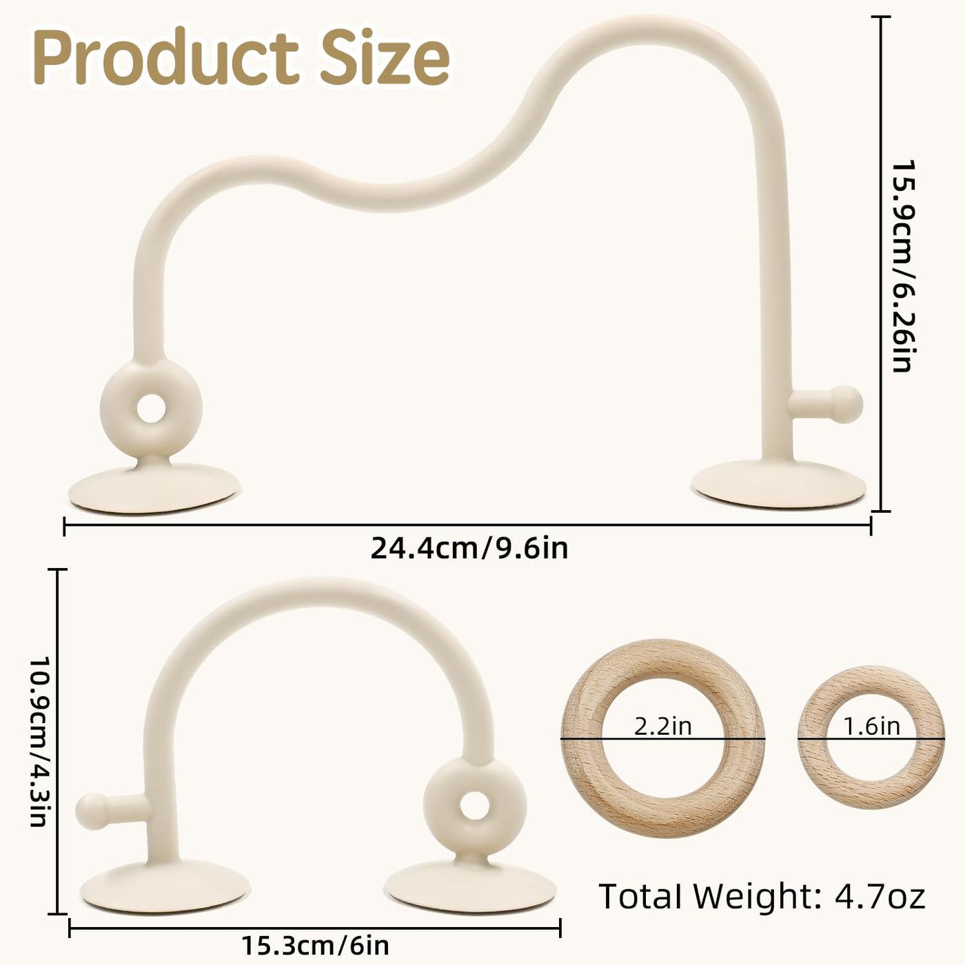Beißring Babyspielzeug, Hochstuhl Silikon Beißspielzeug mit Saugnapf