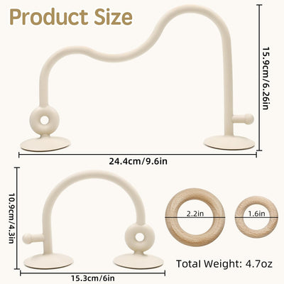 Beißring Babyspielzeug, Hochstuhl Silikon Beißspielzeug mit Saugnapf