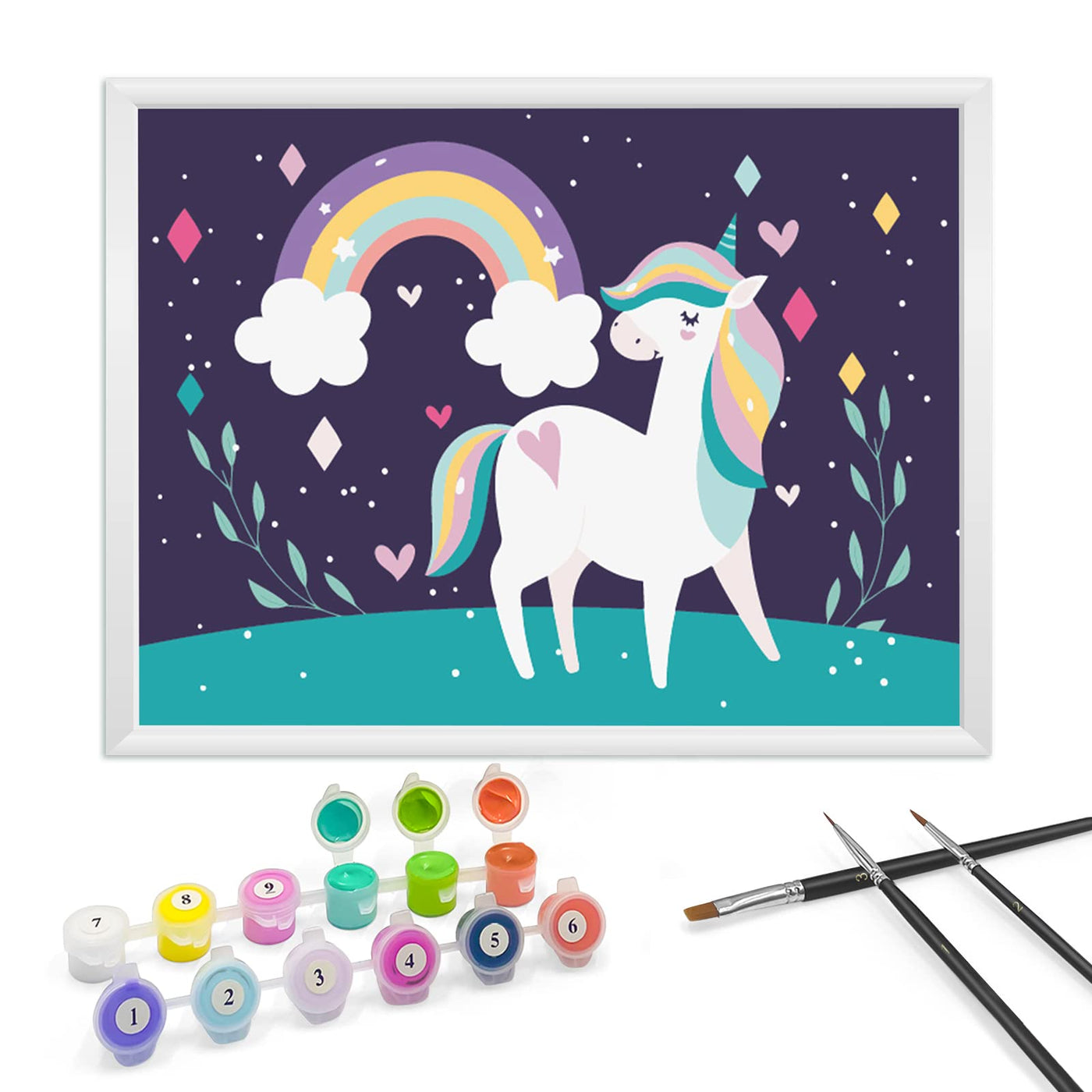 Peinture par numéros pour enfants avec cadre