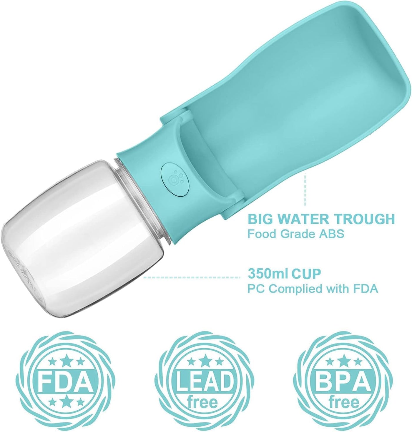 Foldable water bottle for dogs on the go