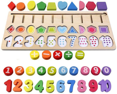 Wooden blocks puzzles kids toys, puzzle game learning wooden educational toy for numbers