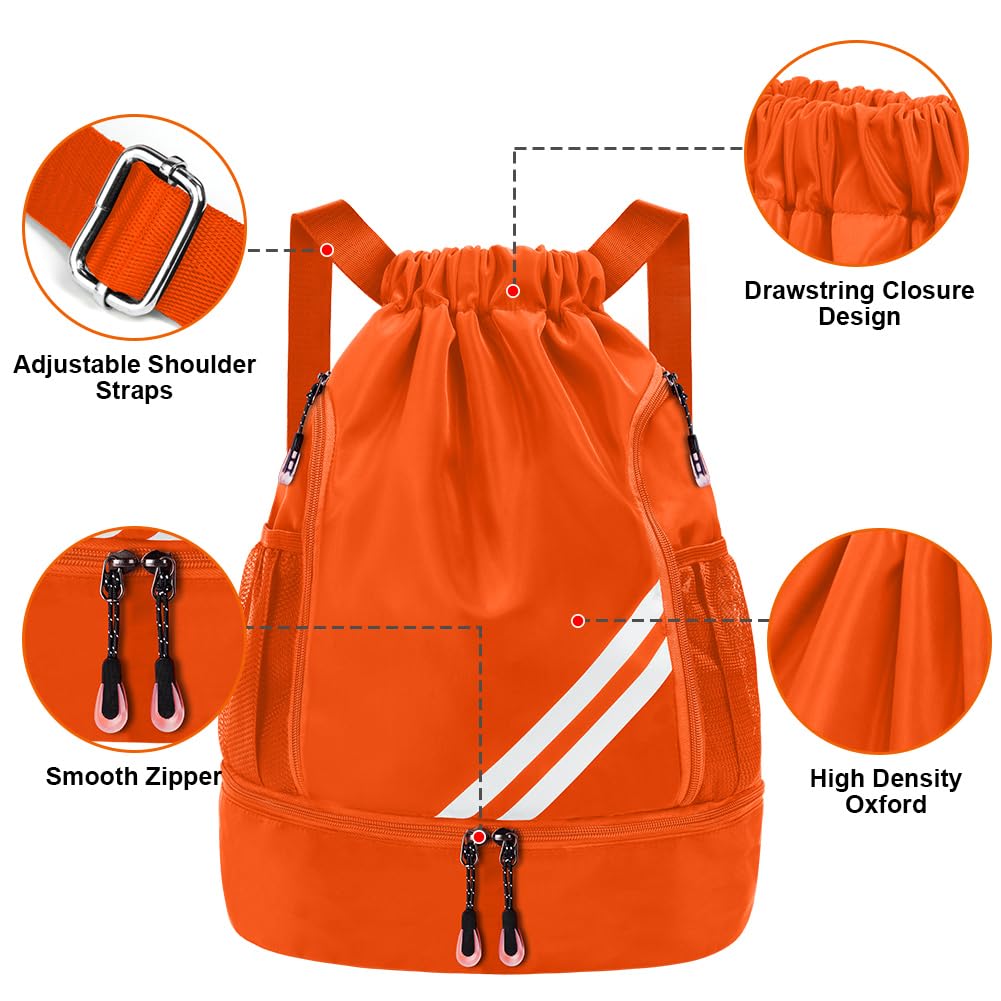 Fashion sports backpacks, gym bag, large capacity drawstring sports bag