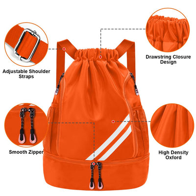 Fashion sports backpacks, gym bag, large capacity drawstring sports bag