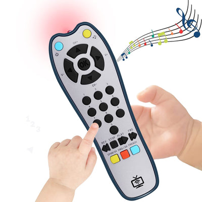 Baby Realistische TV-Fernbedienung Spiel mit Licht und Ton, Upgrade Einstellbare Lautsprecher
