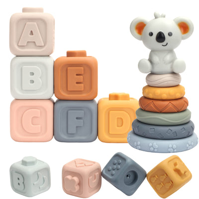 Soft baby building blocks, motor activity toy stacking cubes building blocks