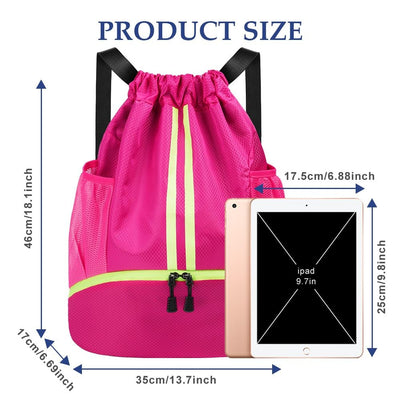 Fashion sports backpacks, gym bag, large capacity drawstring sports bag