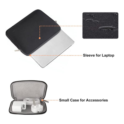 Laptop Sleeve Bag Compatible Notebook Neoprene Sleeve with Small Case