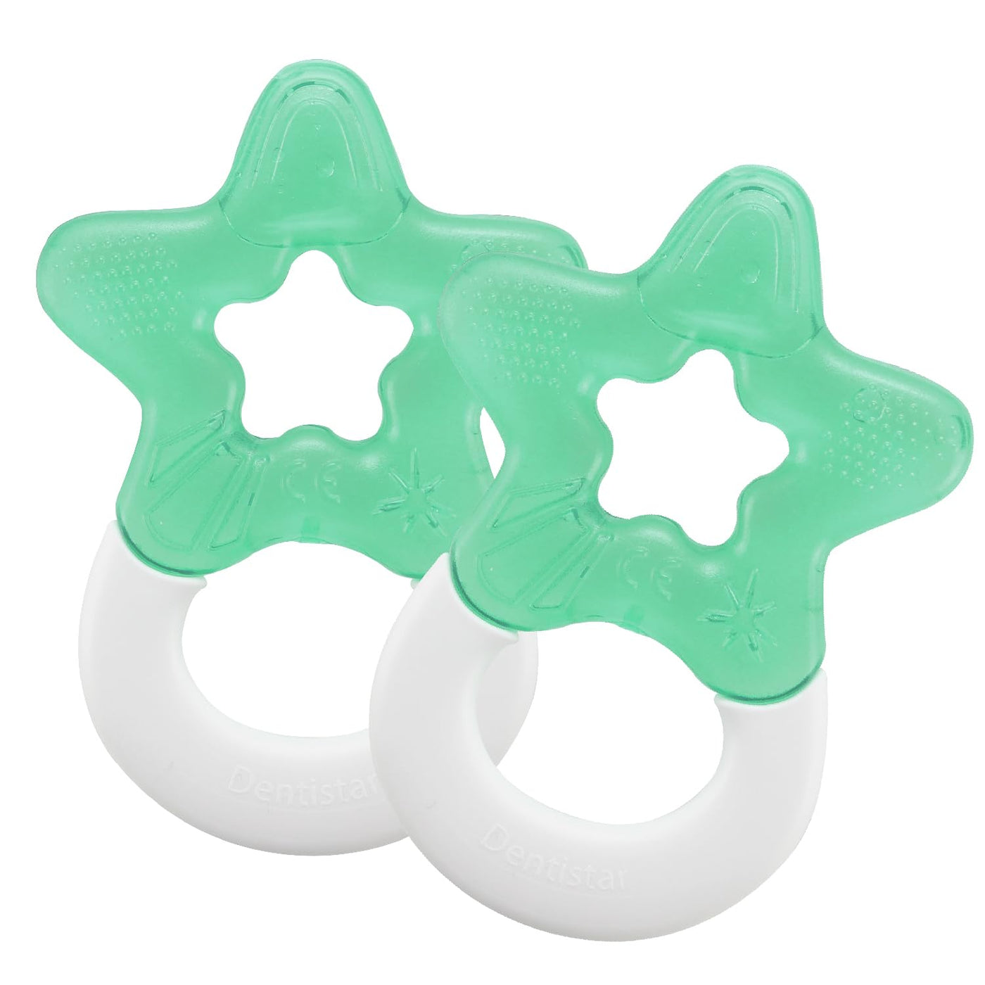 Cooling teething ring set of 2 - Teething ring baby - Cooling teething aid and teething toy for babies