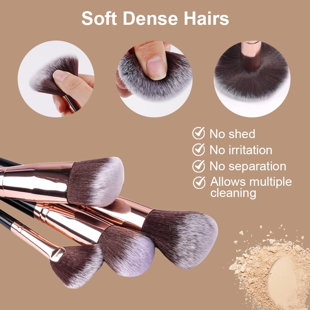 Brush Set Makeup, 15 Piece Professional Brush Set