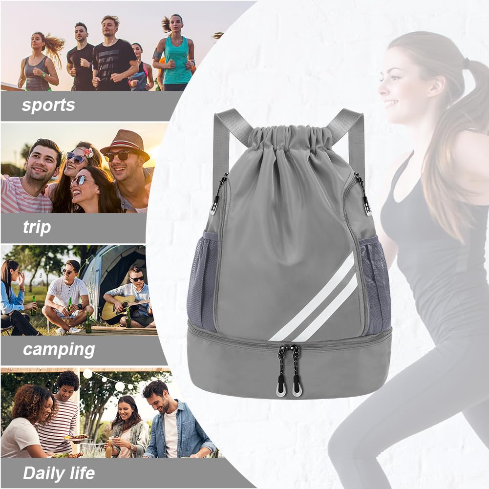 Mode Sport Rucksäcke, Turnbeutel, große Kapazität Kordelzug Sporttasche