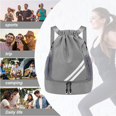 Mode Sport Rucksäcke, Turnbeutel, große Kapazität Kordelzug Sporttasche