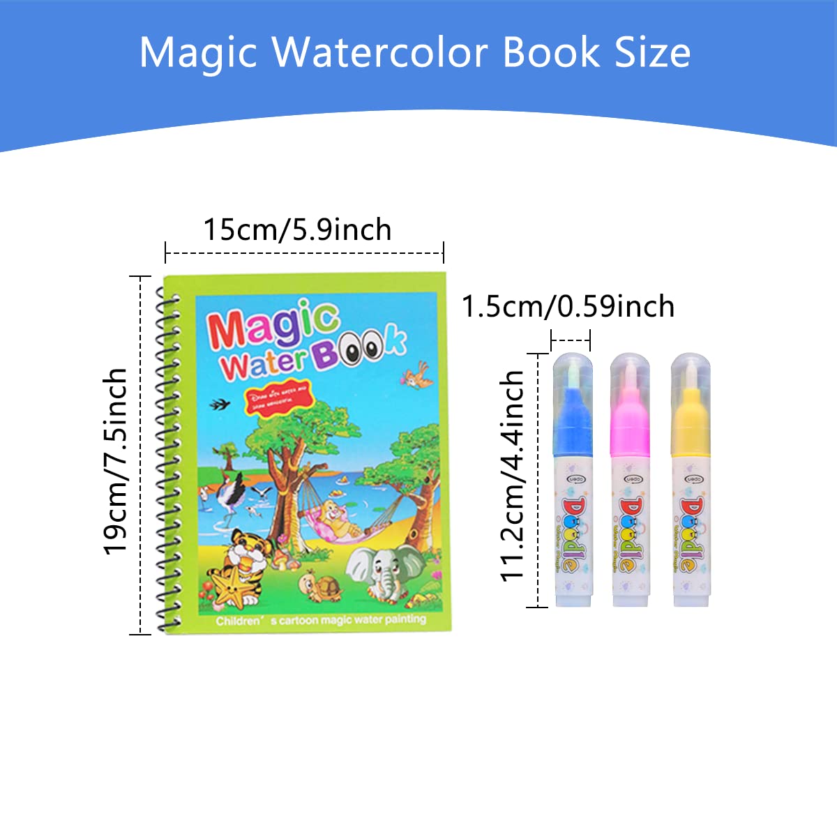 Magic Malbuch mit Wasserstift, Kinder Bildung Zeichnung Spielzeug kritzeln Spielzeug