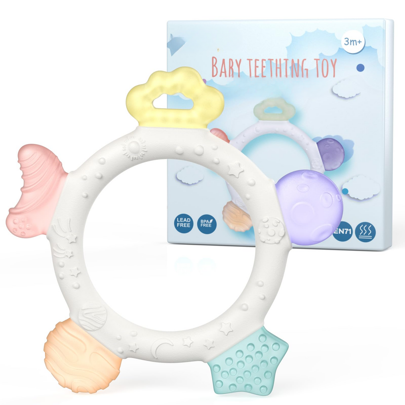 Beißring für Babys, BPA-freie Beißhilfe Baby