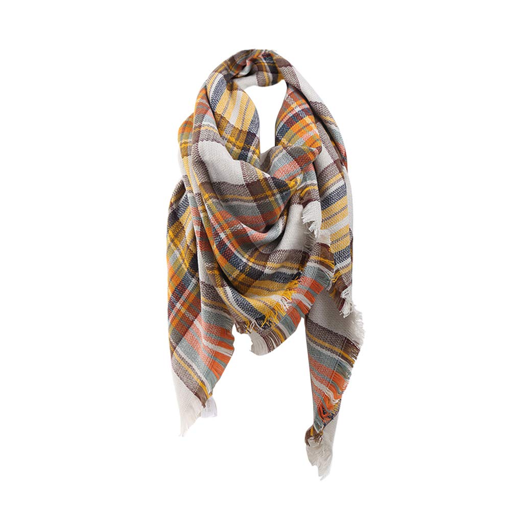 scarf thick knitted scarf plaid neckerchief scarf poncho