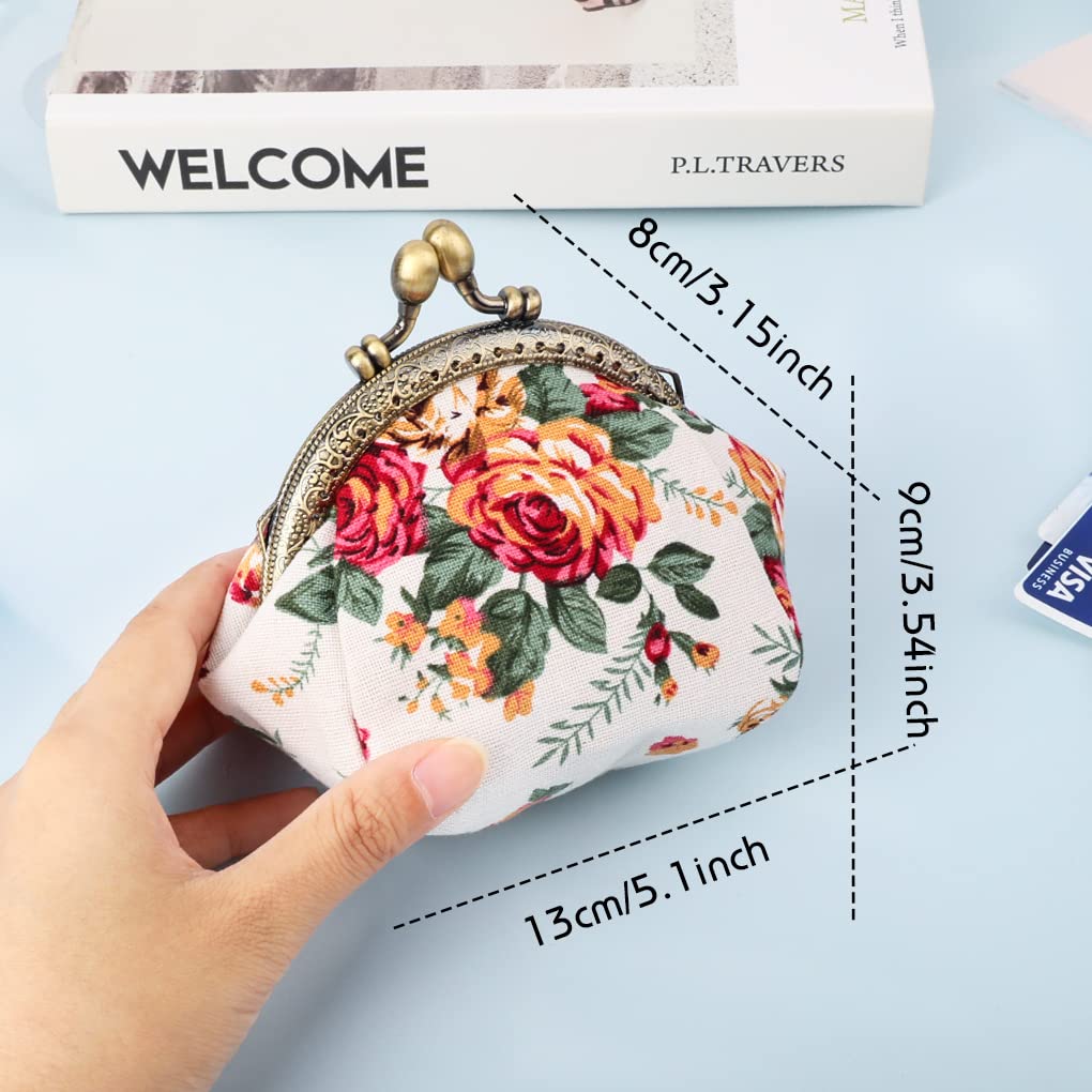 Porte-monnaie floral Porte-monnaie Retro Bag