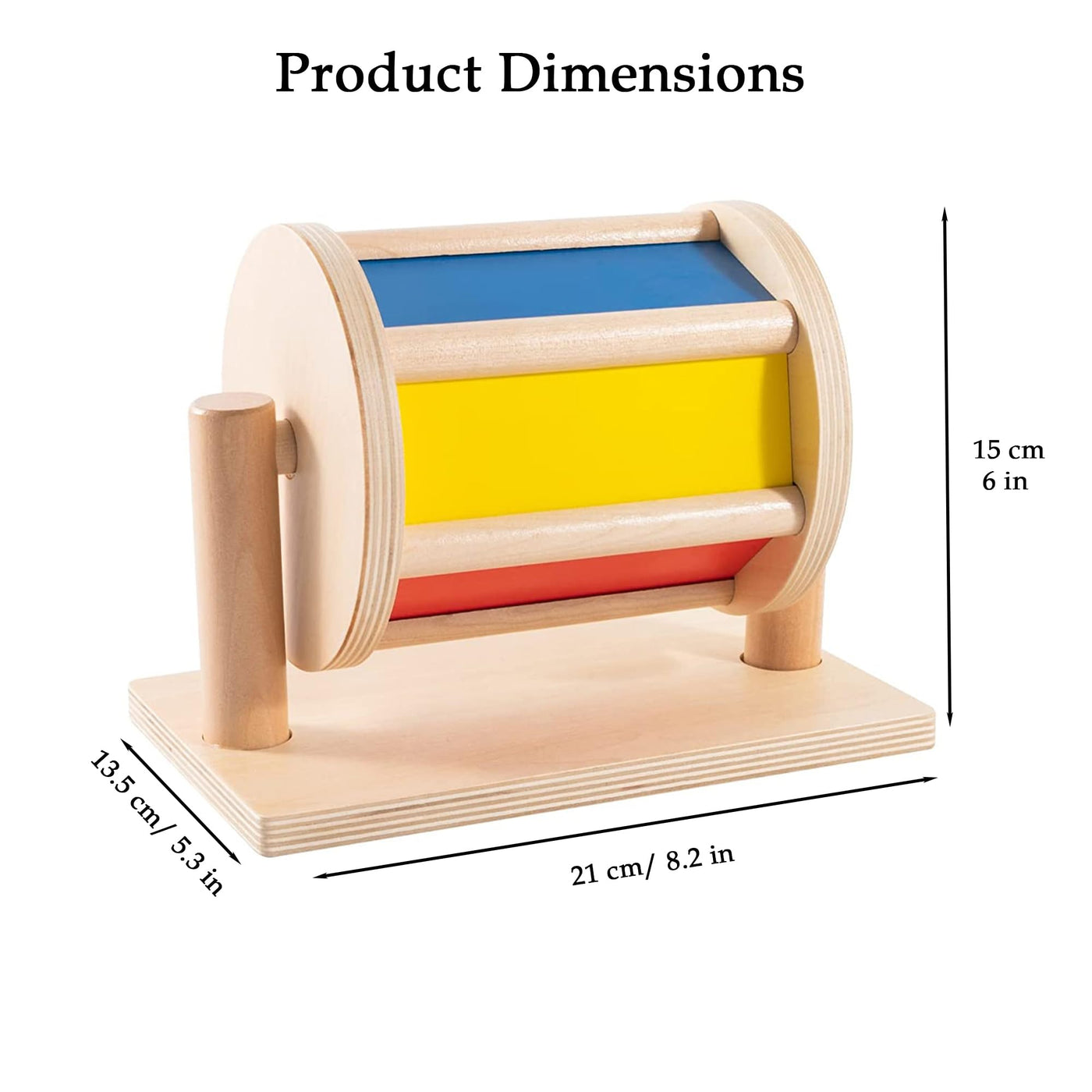 Rotating drum for the development of large motor skills