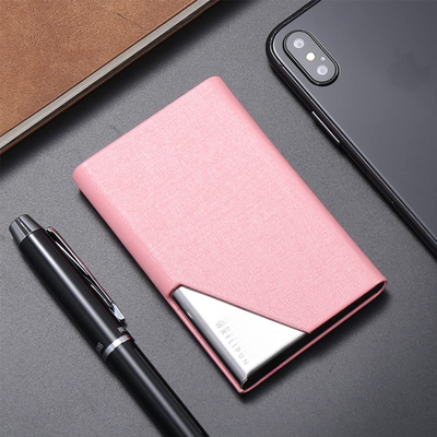 Etui pour cartes de visite, luxueux porte-cartes de visite en cuir PU de qualité supérieure, avec fermeture magnétique, pour un rangement en douceur de vos cartes.