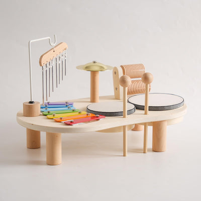Trommelset für Kinder, 7-in-1 Musik Kinderspielzeug, Lernspielzeug Trommelset mit Xylophon, Kindertrommelset