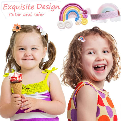 28 Stück niedliche Haarspangen, modisches Haarschmuck-Haarspangen-Set, rutschfeste Metall-Druckknöpfe