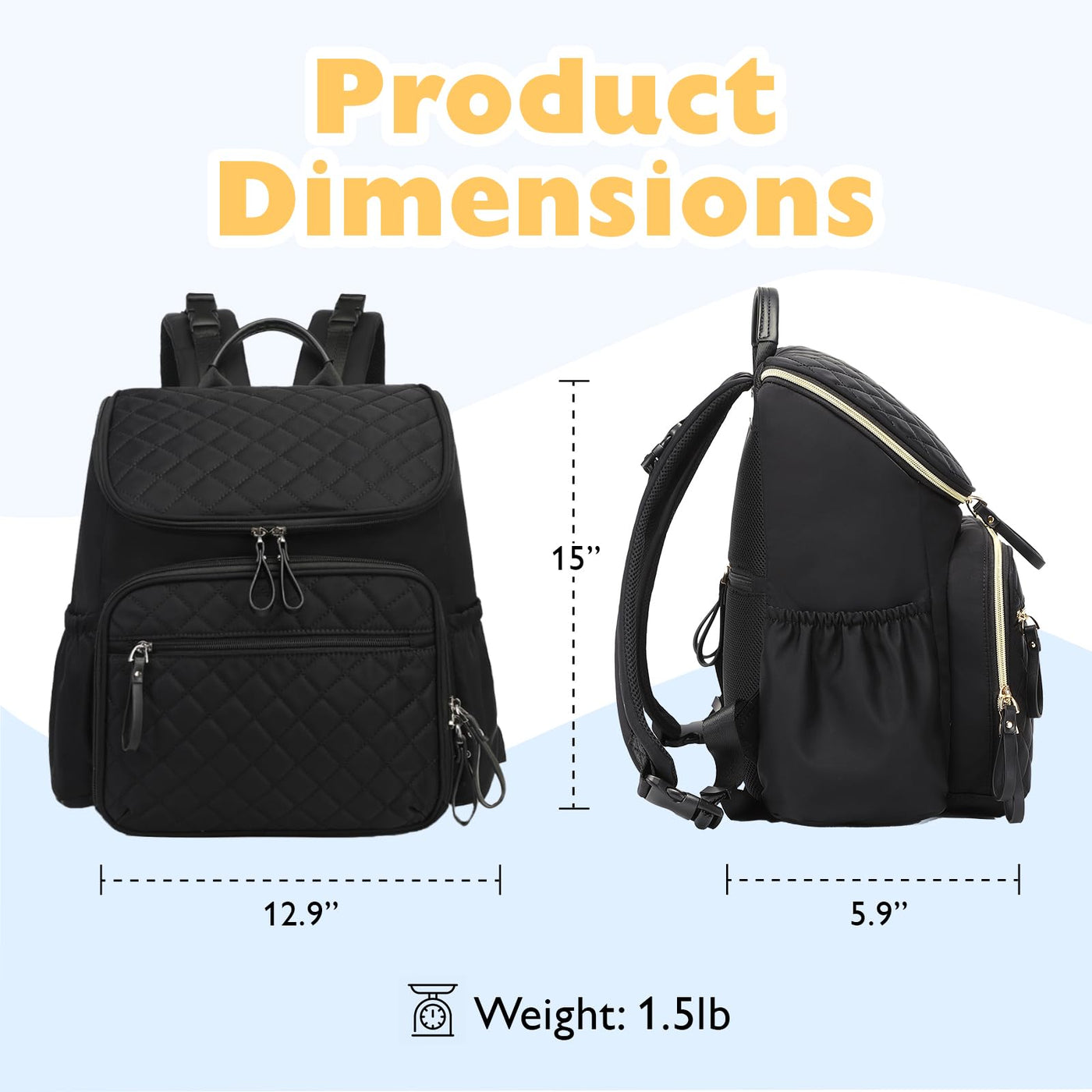 Large diaper backpack