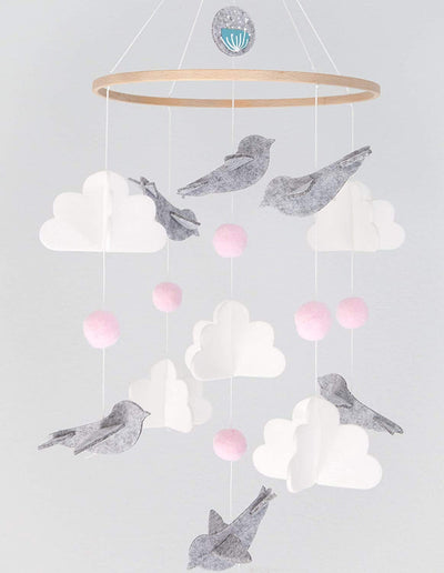 Mobiles Baby-Windspiel, mobile Babybett-Glocke Holz