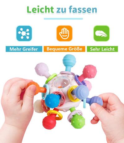 Baby-Beißspielzeug, Greifspielzeug zur Stimulation des Zahnens