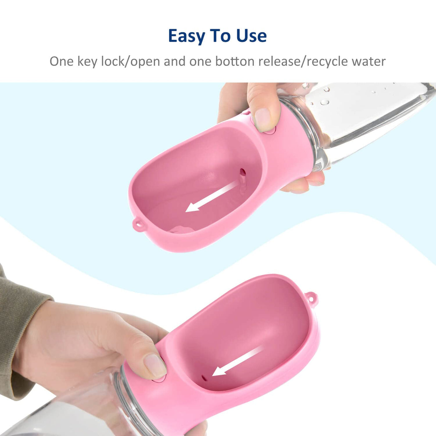 Leak-proof drinking bowl for dogs - Practical for walks, hiking & travel