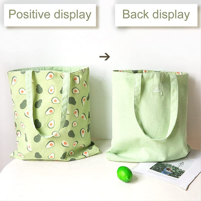 Double-sided recycled bag, cotton bag shoulder canvas shoulder bag