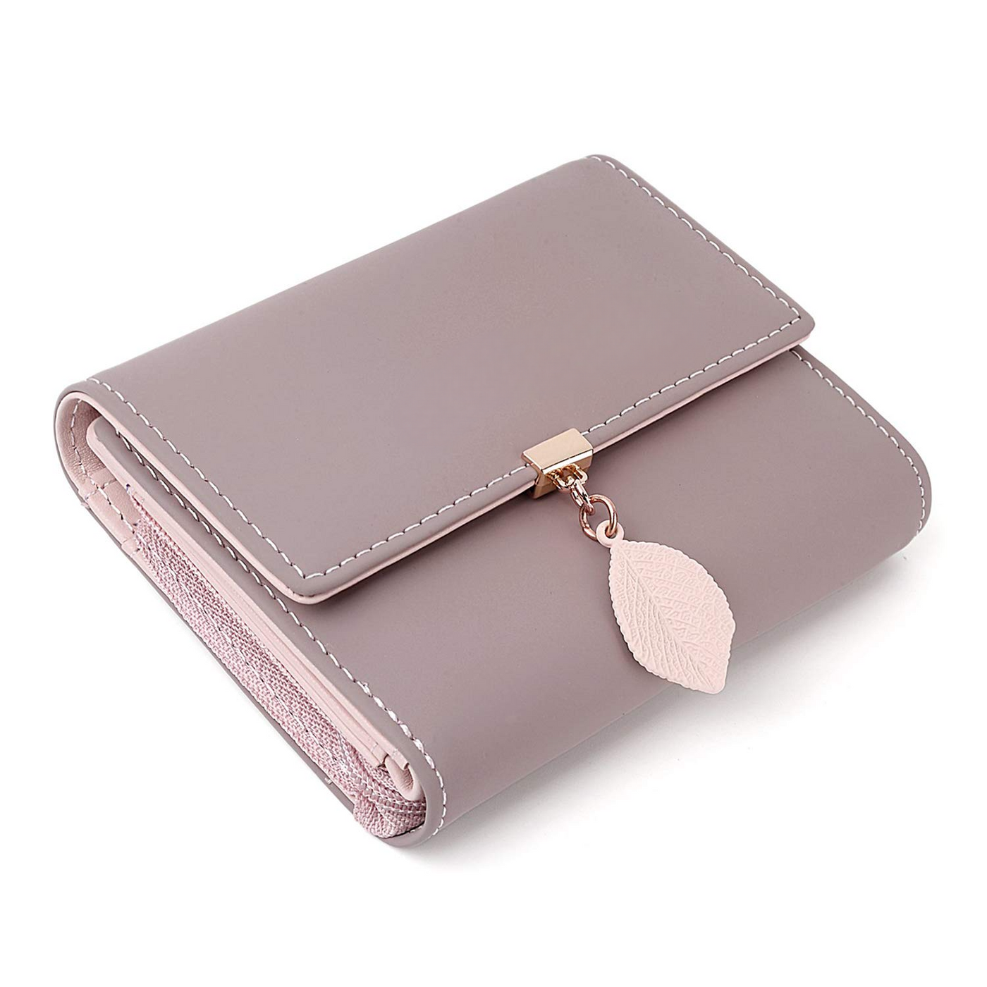 Portemonnaie aus glattem und weichem Kunstleder Geldbörse kleines Portemonnaie mit vielen Fächern