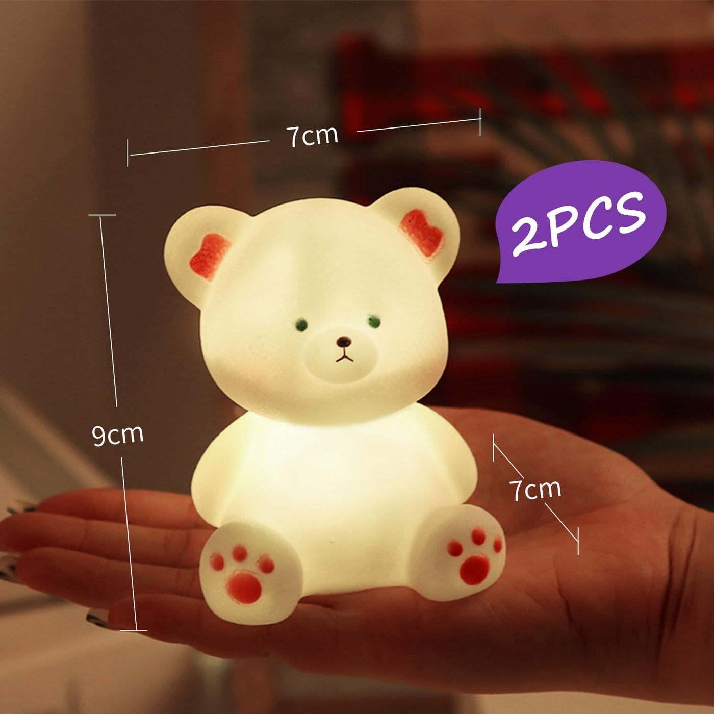 DIY bear painting set - birthday present, 3D bear lamp for painting and as a night light