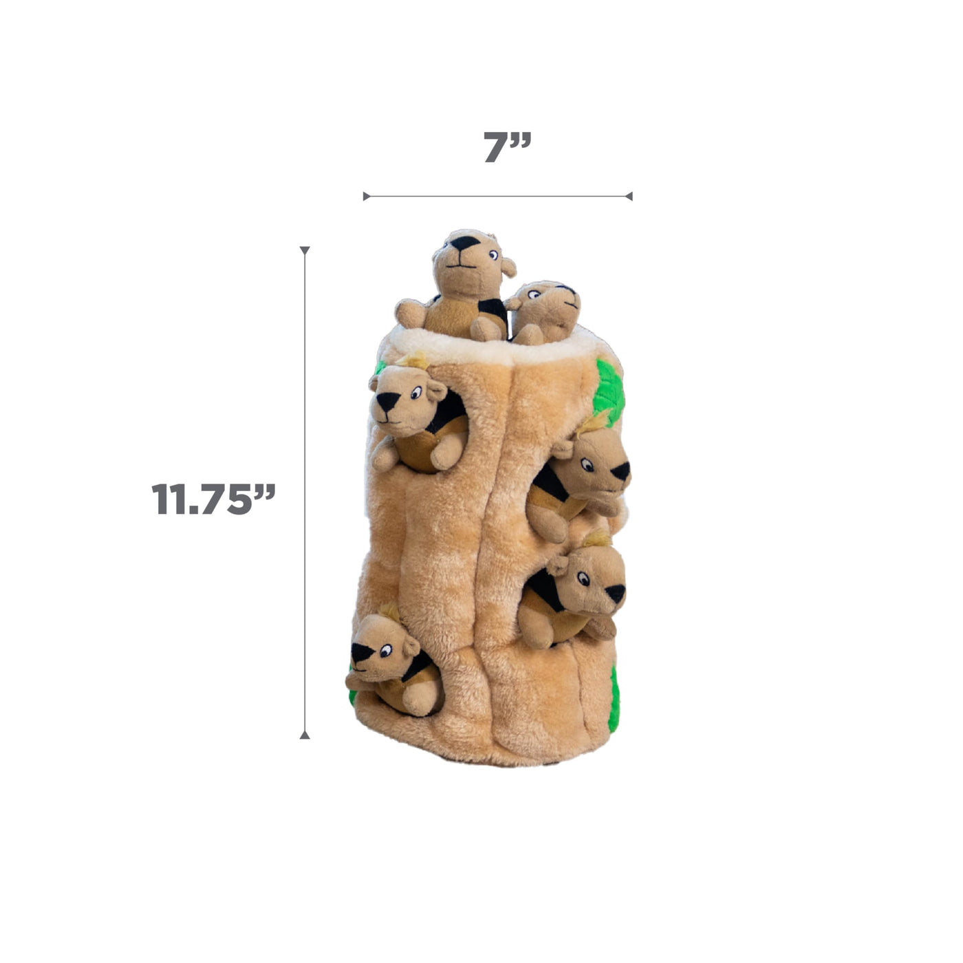 Jouet en peluche pour chien Hide-A-Squirrel Squeaky Puzzle - Cache-cache écureuil pour chiens, XL