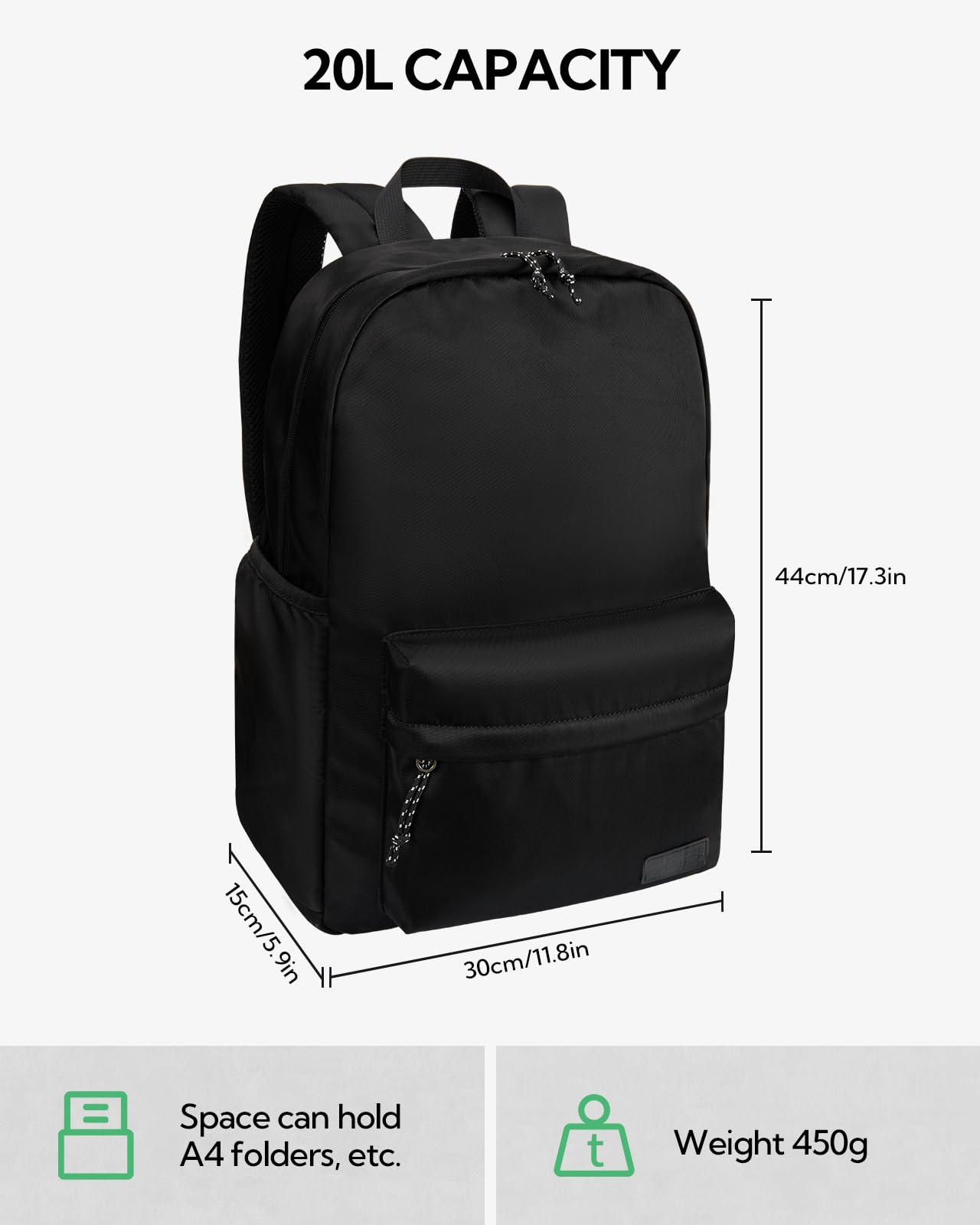 Sac à dos scolaire léger : sac à dos scolaire décontracté avec compartiment pour ordinateur portable sac à dos de randonnée