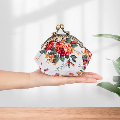 Porte-monnaie floral Porte-monnaie Retro Bag