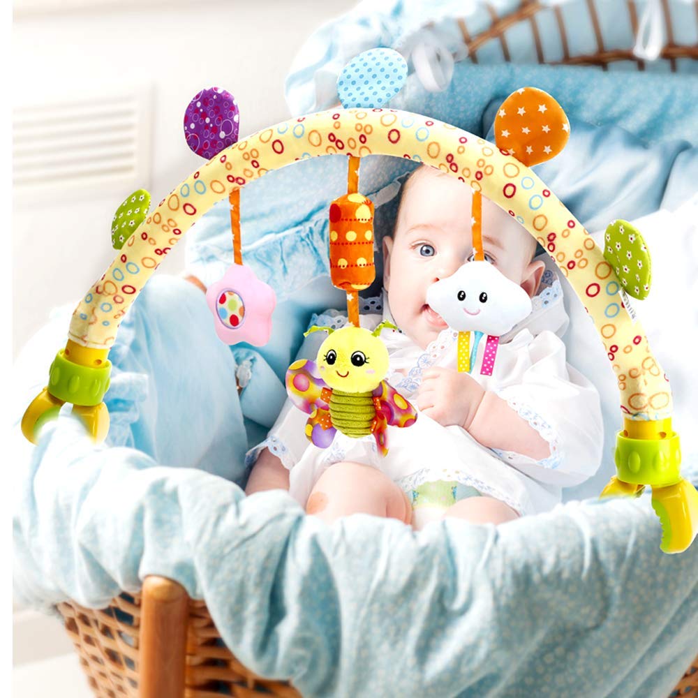 Travel arch bassinet toys for babies and toddlers, strollers and baby carriages, activity toys for indoor and outdoor development