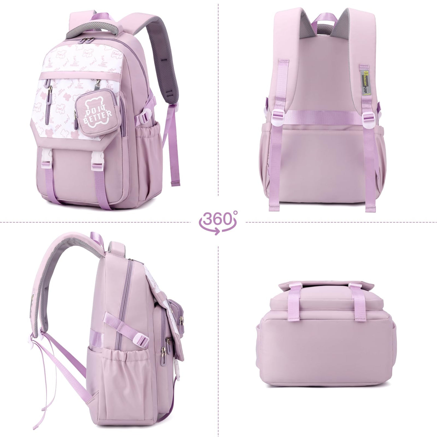 School Backpack Teenage School Bags Satchel Waterproof Backpack Lightweight Satchels for School Gifts, Multi-Pocket Aesthetic School Bag