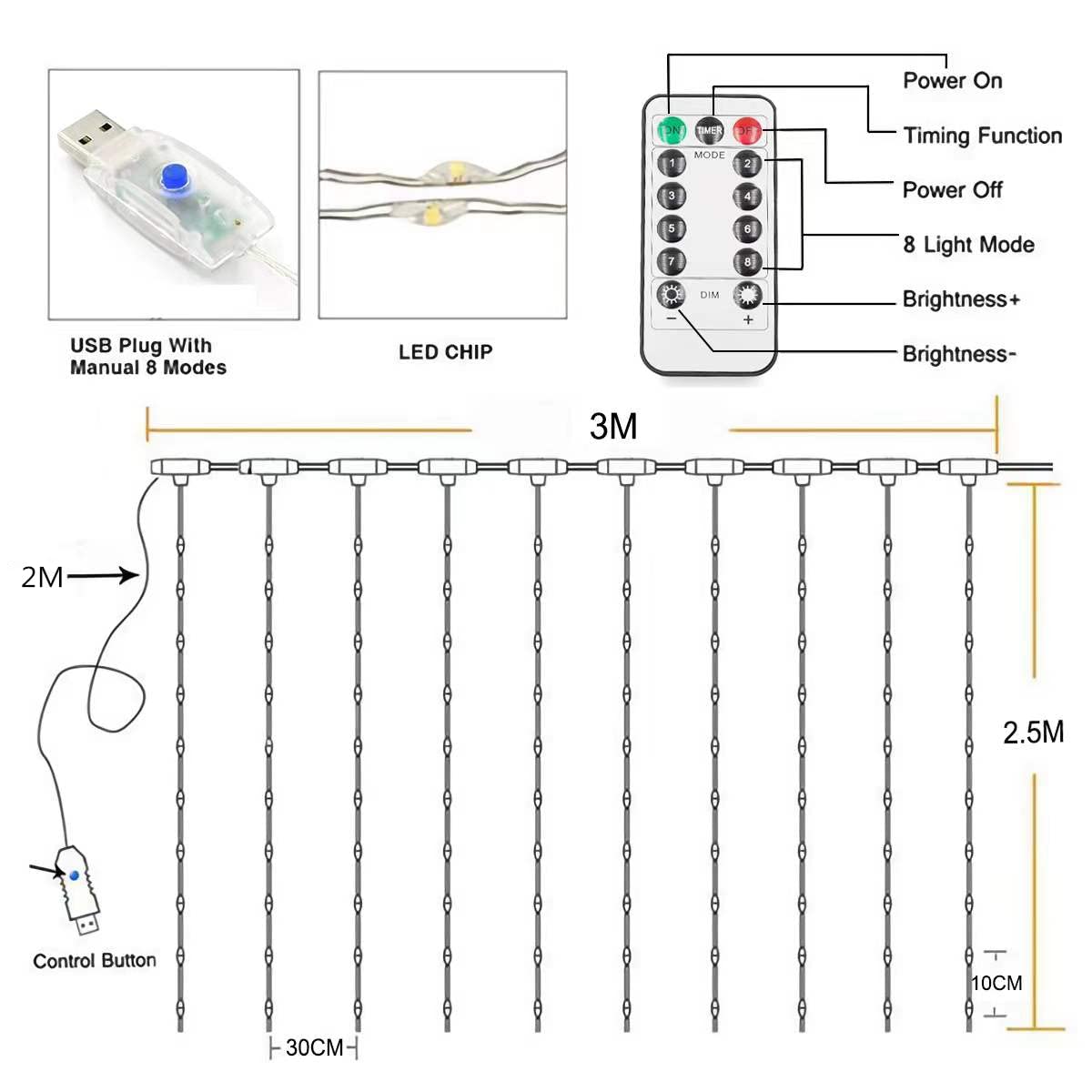 Moustiquaire de lit en dentelle avec lumières chaudes