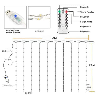 Moustiquaire de lit en dentelle avec lumières chaudes