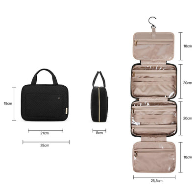 Hanging toiletry bag Toiletry bag Cosmetic bag Transparent Travel for make-up, toiletries