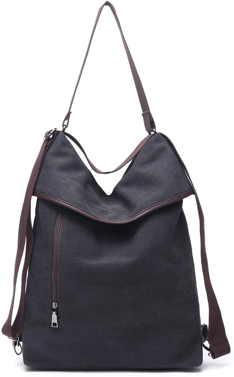 Canvas shoulder bag backpack handbag vintage shoulder bag anti theft hobo bag for everyday office school outing